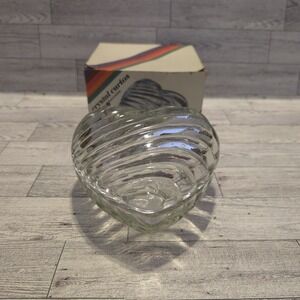 VINTAGE Jeannette‎ Glass CRYSTAL CURIOS THE HEART Trinket Candy Dish Keepsakes